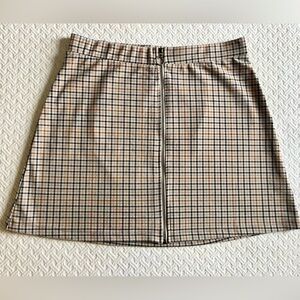 Ardene | Tan Beige Brown Mini Skirt With Zipper